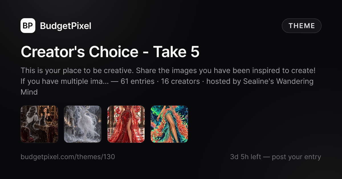 Creator's Choice - Take 5 - Sealine's Wandering Mind | BudgetPixel
